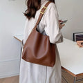 Borsa a Mano Donna Marrone - Design Elegante e Capiente in Pelle - Pelle PU