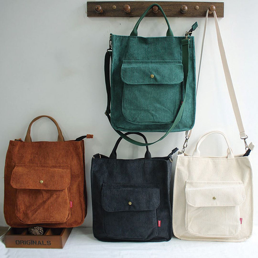 Amber Corduroy Bag | Casual trendy tas waarin alle benodigdheden passen - - - Pantino