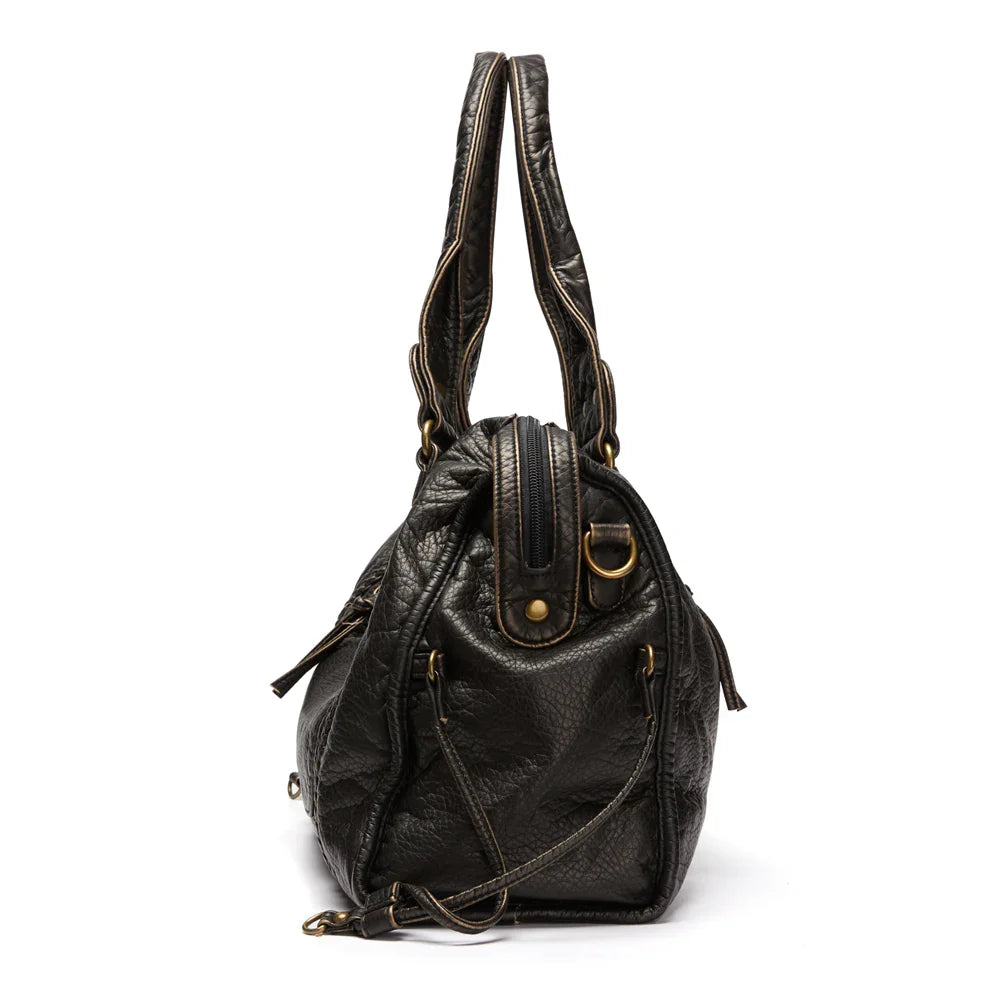 VICKY - Vintage leren schoudertas voor dames - - Handbags - Pantino