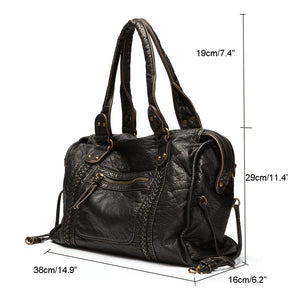 VICKY - Vintage leren schoudertas voor dames - - Handbags - Pantino