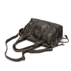 VICKY - Vintage leren schoudertas voor dames - - Handbags - Pantino