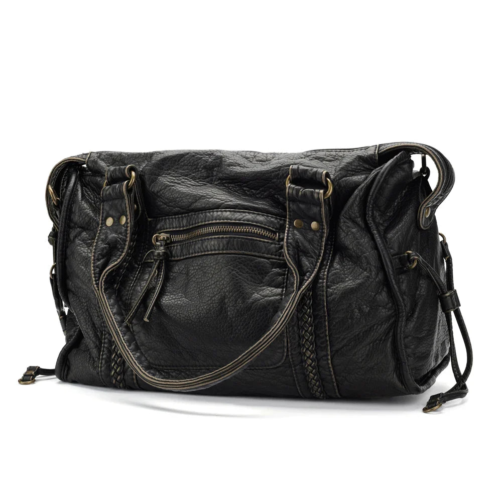 VICKY - Vintage leren schoudertas voor dames - - Handbags - Pantino