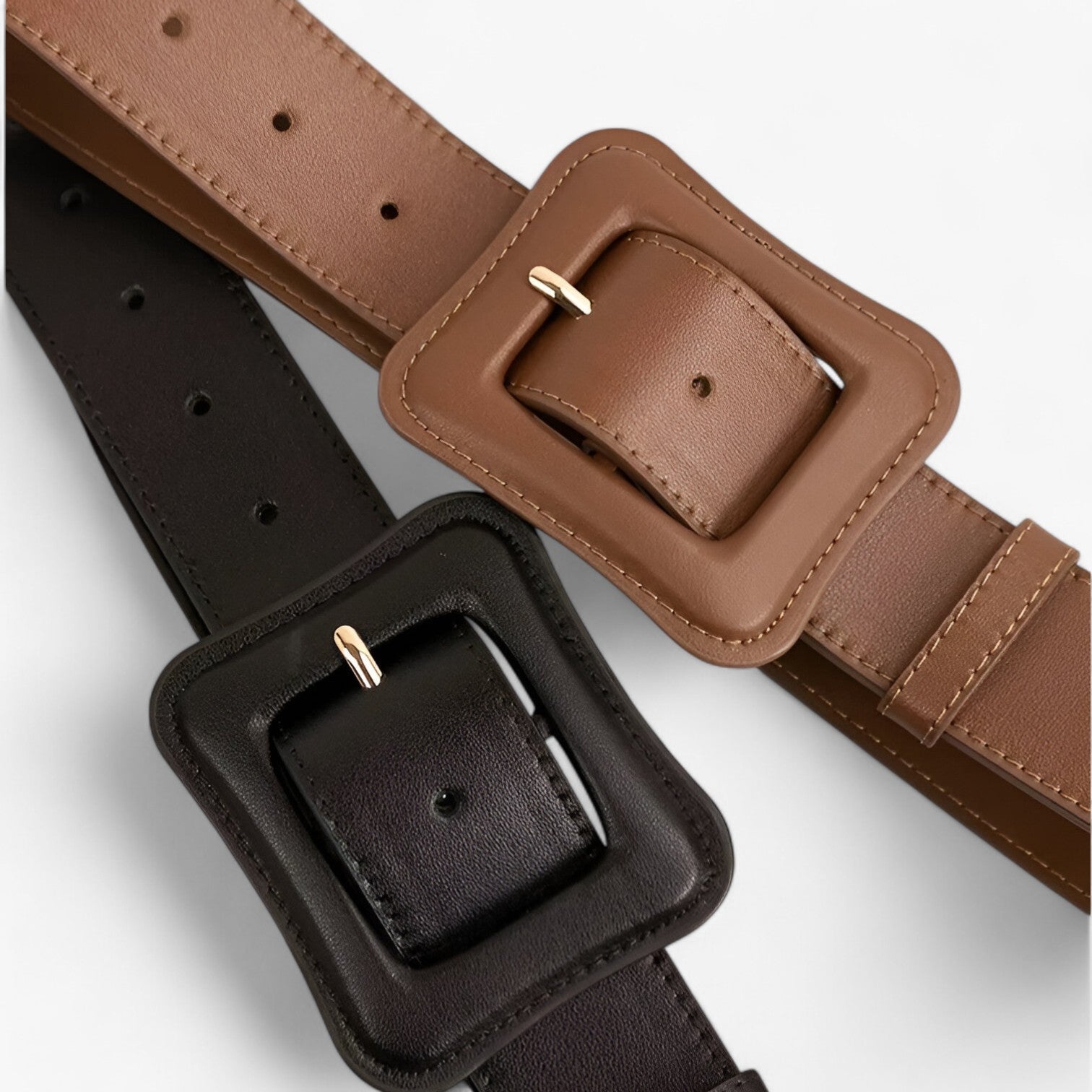 Belts : Arya | Brede leren riem – Tijdloze vintage charme in van Pantino