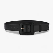 Belts : Arya | Brede leren riem – Tijdloze vintage charme in Zwart 102cm van Pantino