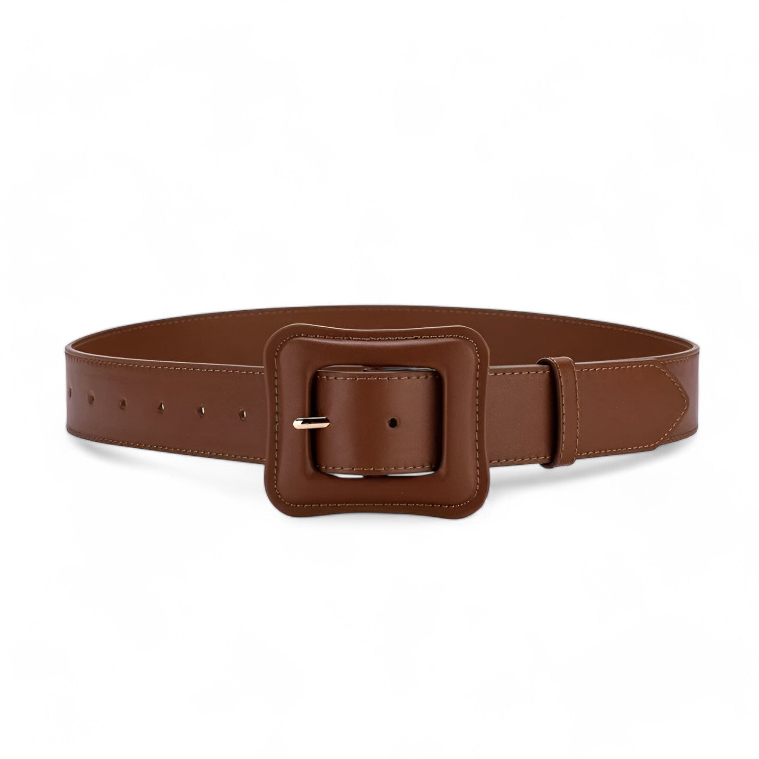 Belts : Arya | Brede leren riem – Tijdloze vintage charme in Koffie 102cm van Pantino