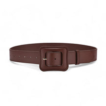 Belts : Arya | Brede leren riem – Tijdloze vintage charme in Bruin 102cm van Pantino