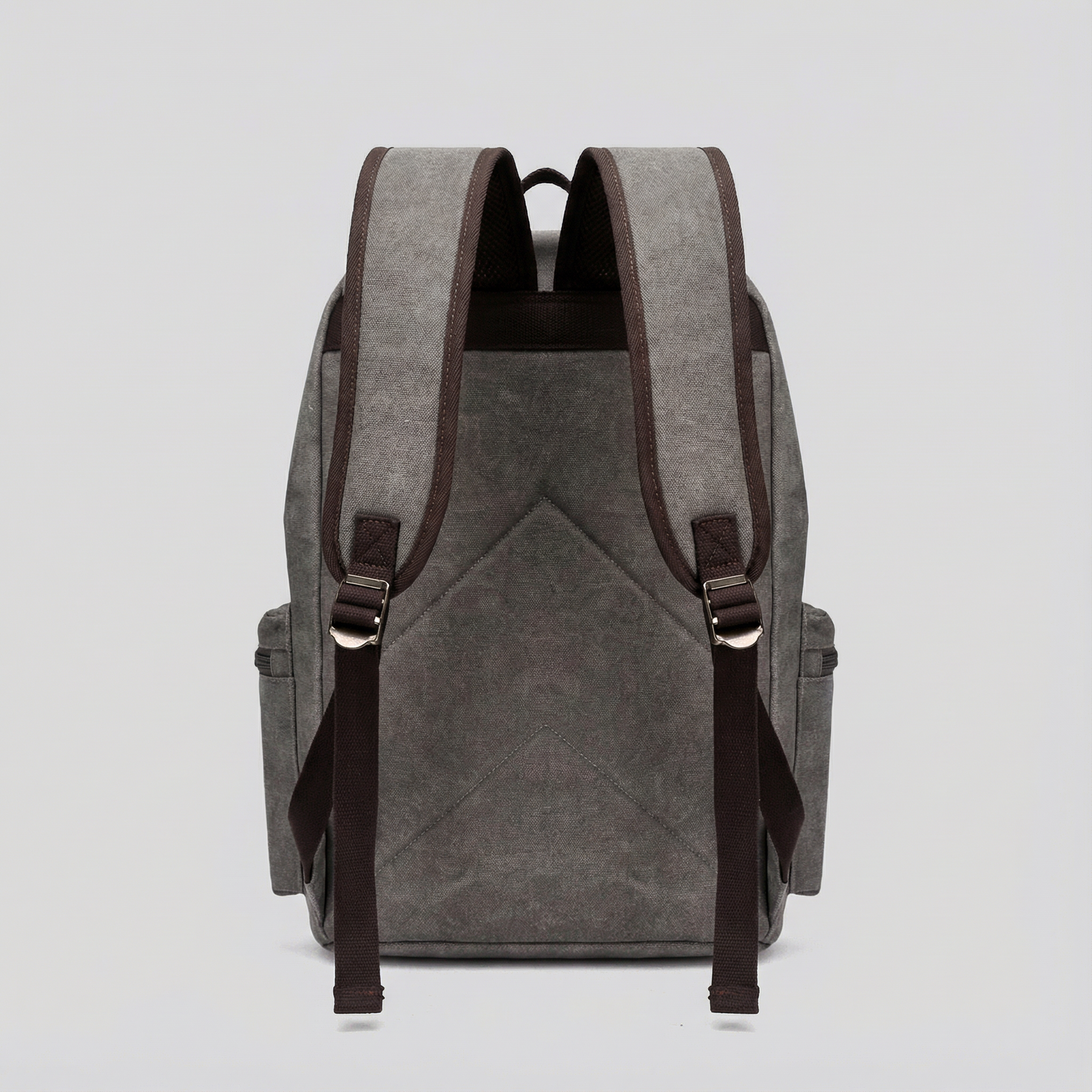 bags : Rugzak Grijs - RetroRider Laptoprugzak van Canvas en Leer in van Pantino
