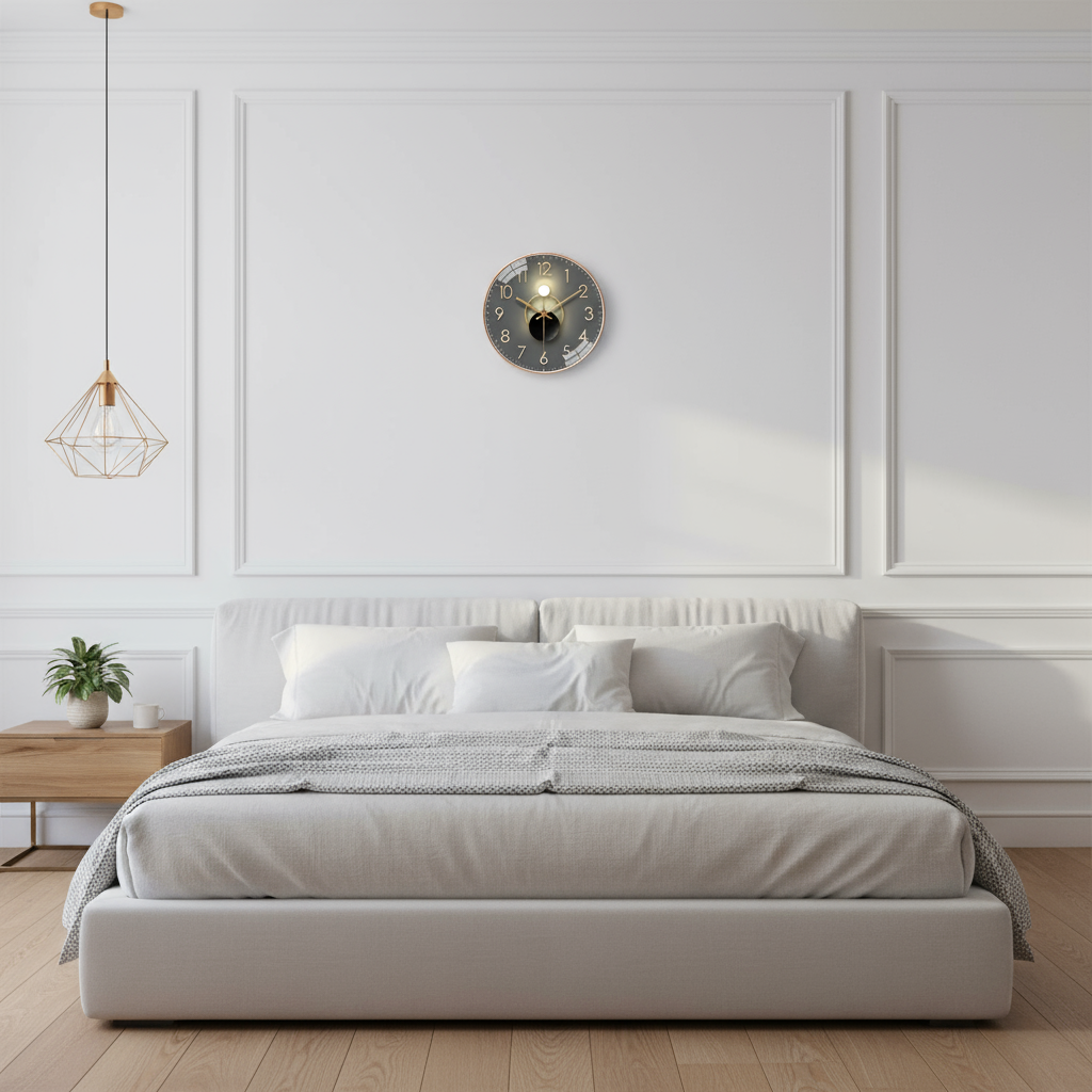Stille Wandklok met Minimalistisch Design Kwarts