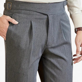 Pants : Bert | Broek – Zakelijke Stijl in Donkergrijs van Pantino