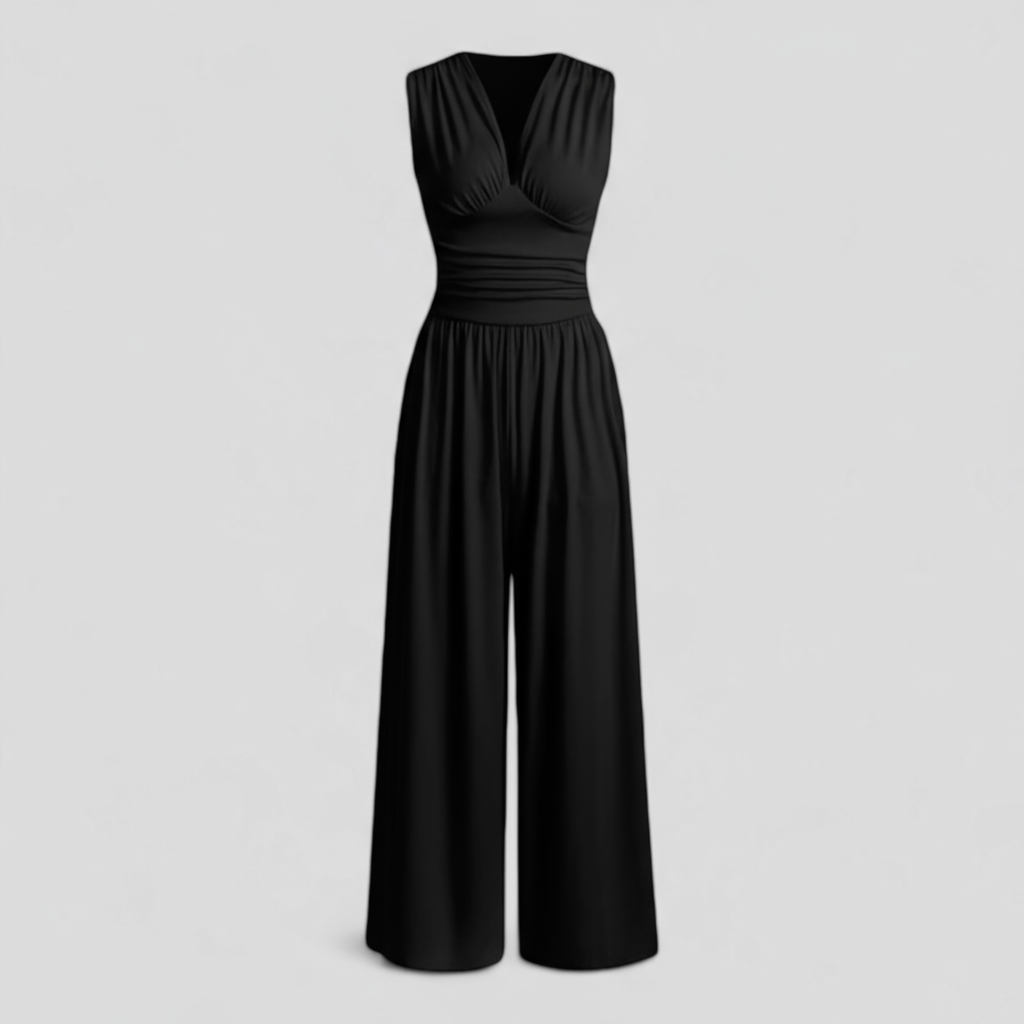 Women Set : Marsilia | Comfy Jumpsuit Dames met Top en Broek in Zwart van Pantino