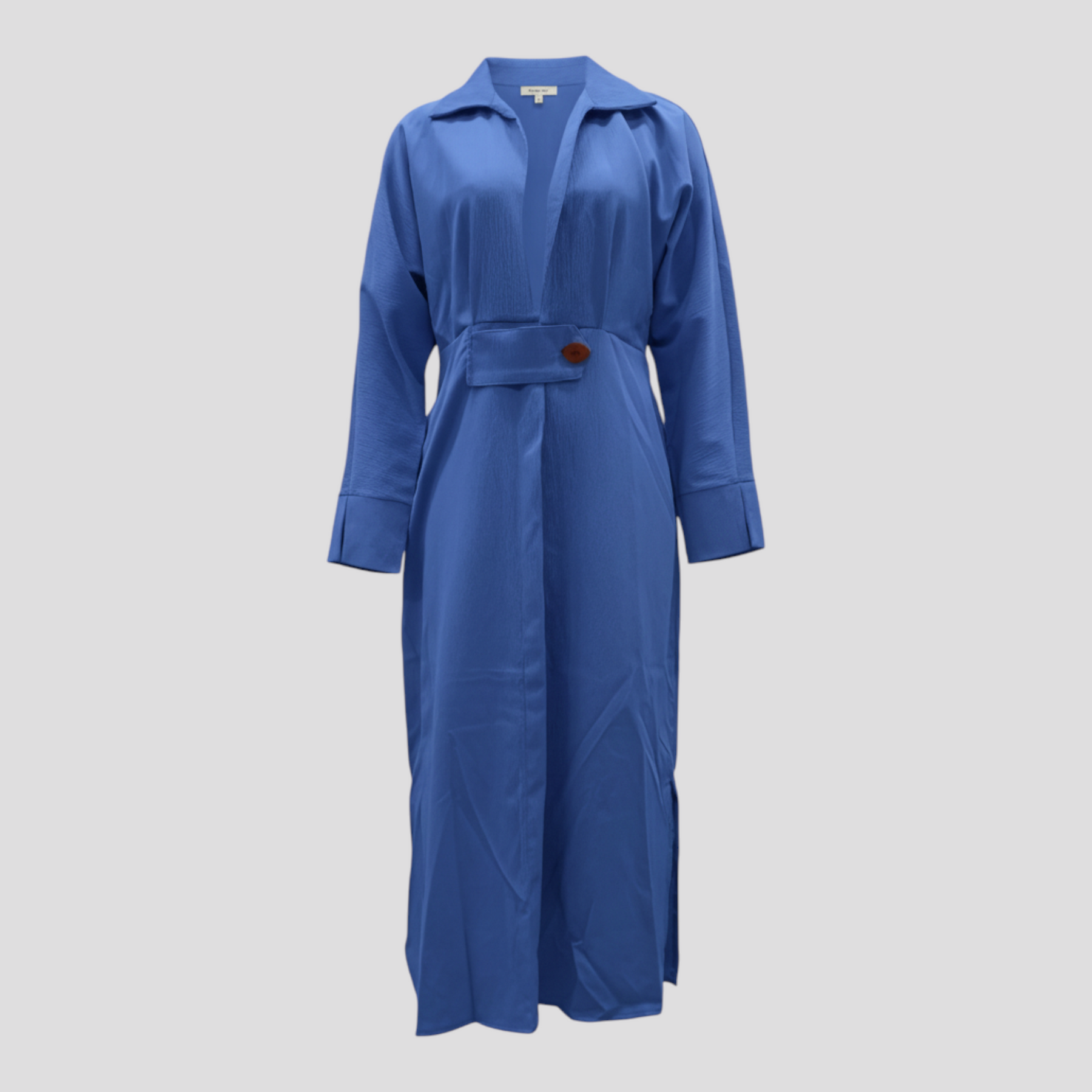 Women's Dress : Maggie | Dames Elegante Lange Maxi Jurk voor Zomer in Blauw van Pantino