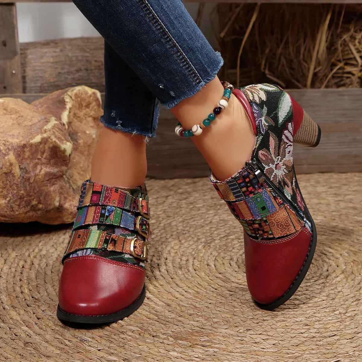 Laarzen Dames Boho Korte Leder – Premium Kwaliteit