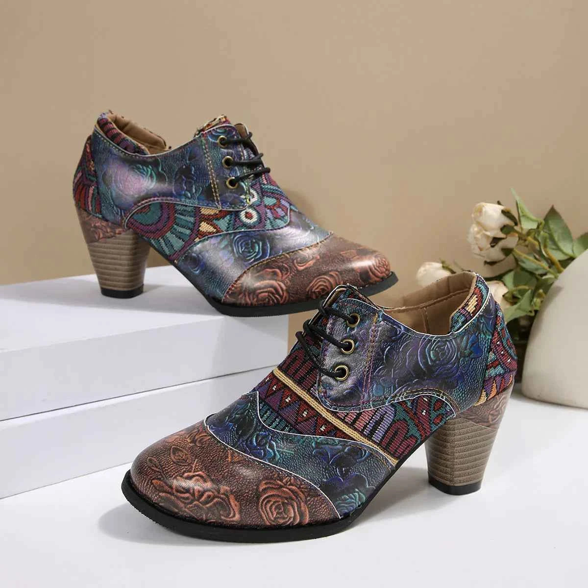 Laarzen Dames Boho Korte Leder – Premium Kwaliteit
