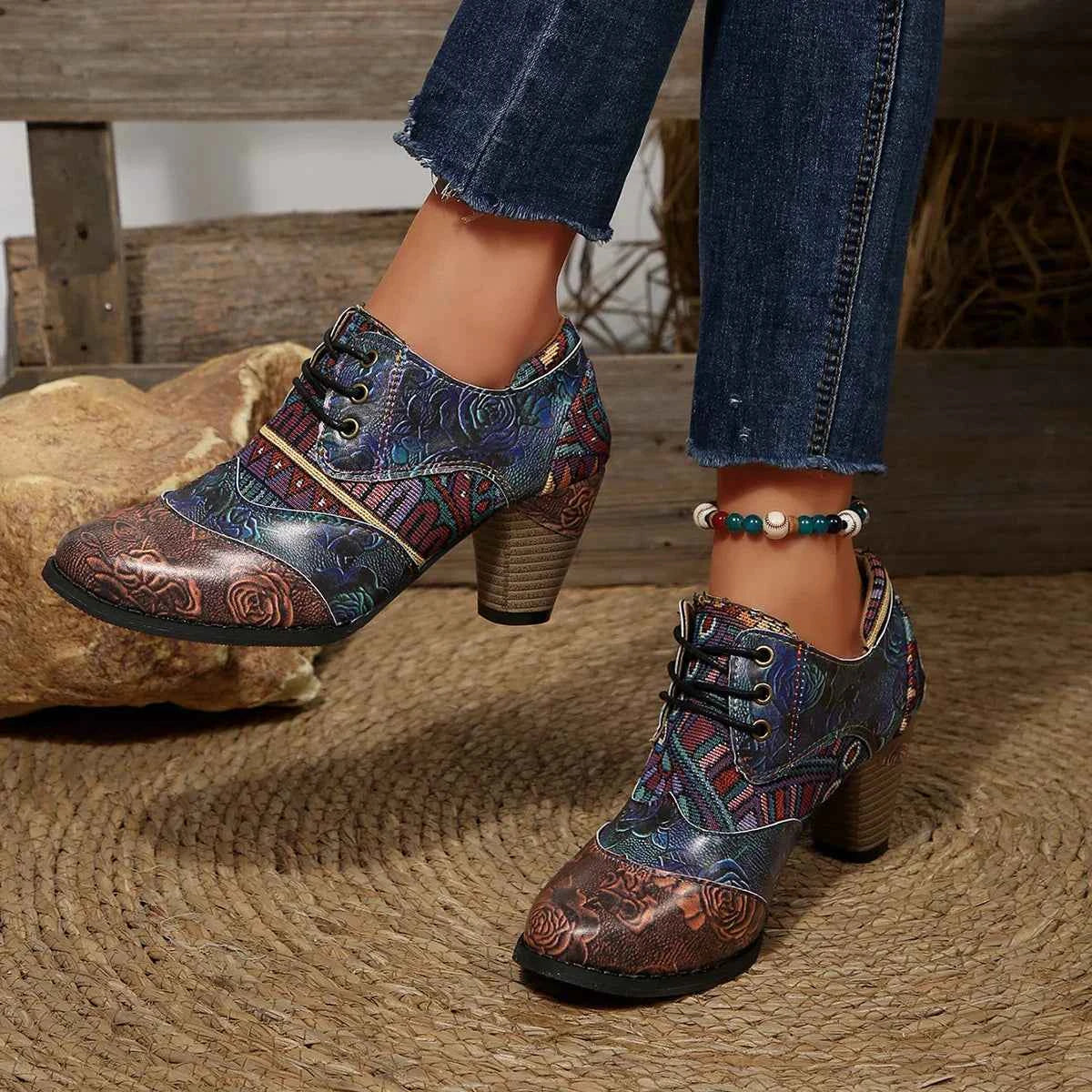 Laarzen Dames Boho Korte Leder – Premium Kwaliteit