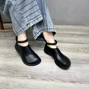 Zwarte Dames Casual Enkellaarsjes Ronde Neus