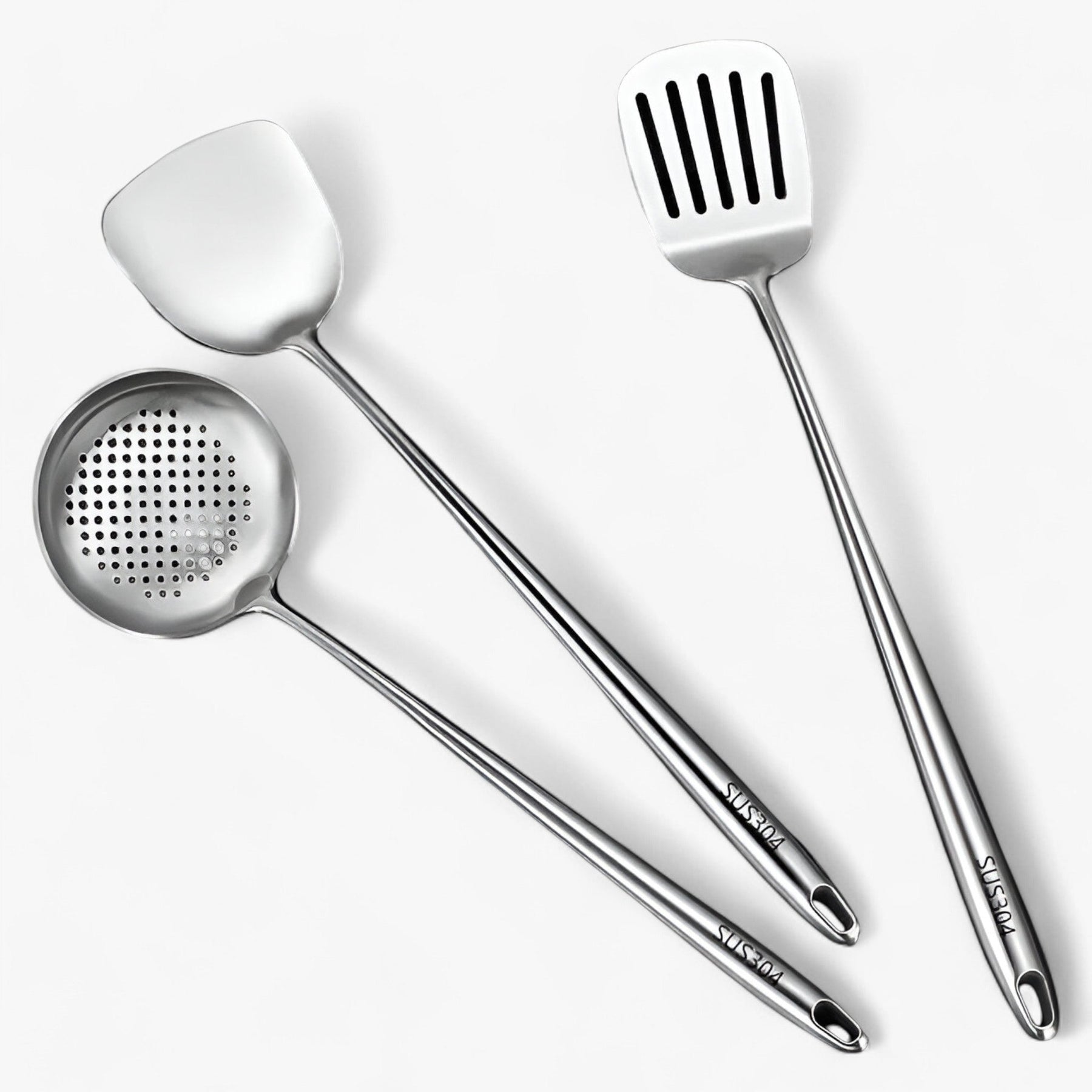 Kitchen Utensils : Roestvrij staal keukenapparatuur | Betrouwbaar, veelzijdig kookgerei in Lepel + Lepel met klap + schoenmakerslepel van Pantinoshop