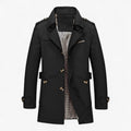 Chaqueta de algodón para hombre - Estilo relajado y comodidad todo el día - Negra