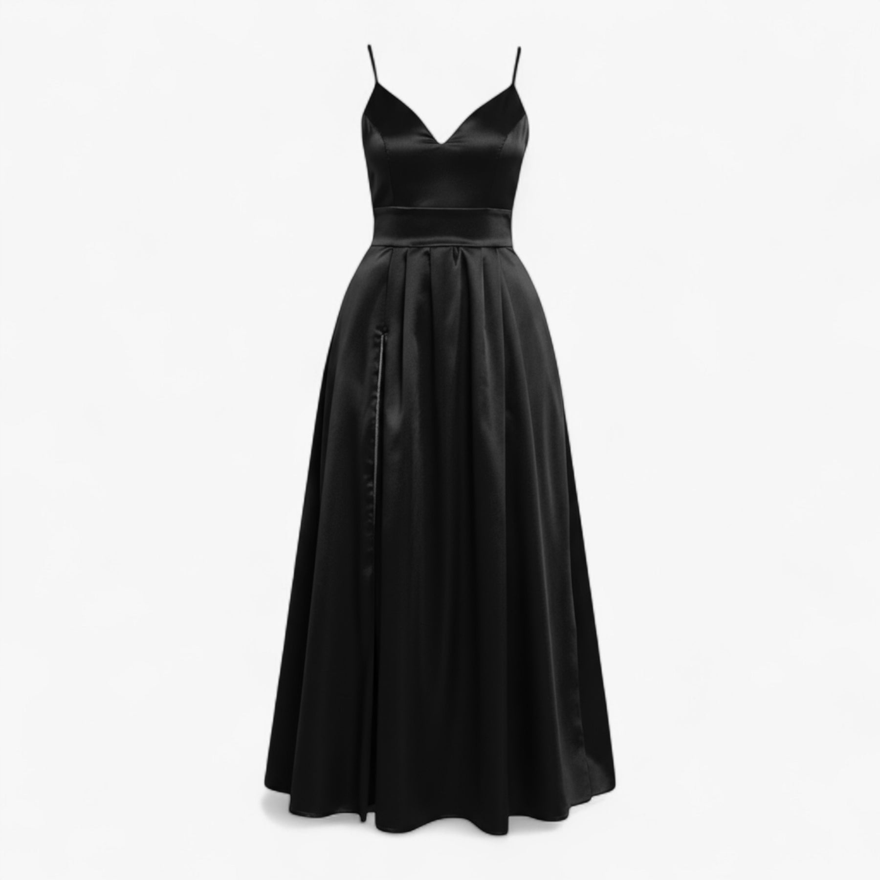 Dress : Camellia | Dames V-halsjurk in Zwart van Pantino