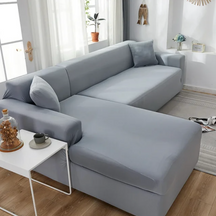 SofCove - Wasbare bankhoes |verlengt de levensduur, waterafstotend, rekbaar - Lichtgrijs - Chair & Sofa Cushions - Pantino