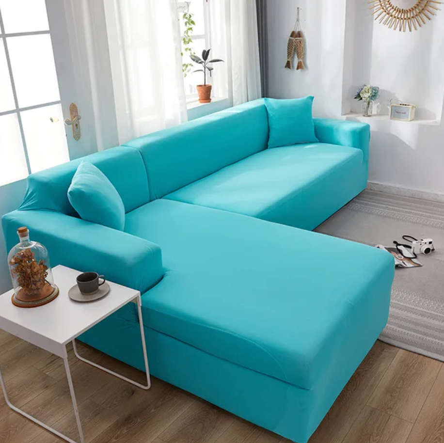 SofCove - Wasbare bankhoes |verlengt de levensduur, waterafstotend, rekbaar - Hemelsblauw - Chair & Sofa Cushions - Pantino