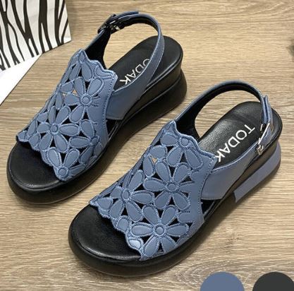 Noor | City Fashion Sandalen - Stijlvolle Dames Sandalen voor een Modieuze Stadslook - Blauw - Noor | City Fashion Sandalen - Stijlvolle Dames Sandalen voor een Modieuze Stadslook - € - Pantino