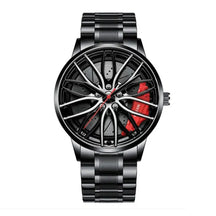 watches : Heren Horloge SportMan - Automatisch Uurwerk - Zwart Edelstaal in Grøn Ed van Pantino