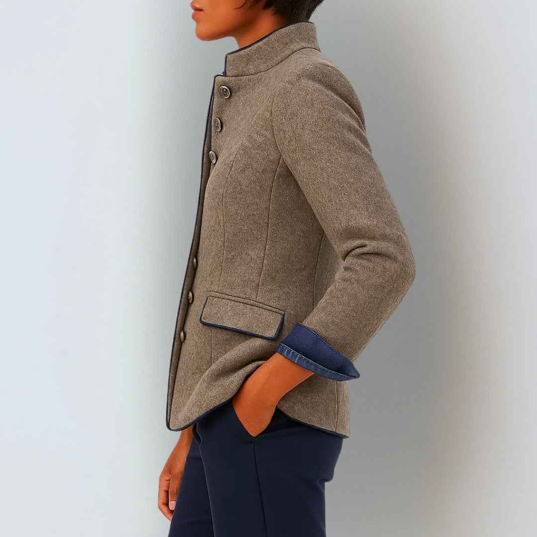 Elegant vest met opstaande kraag voor dames