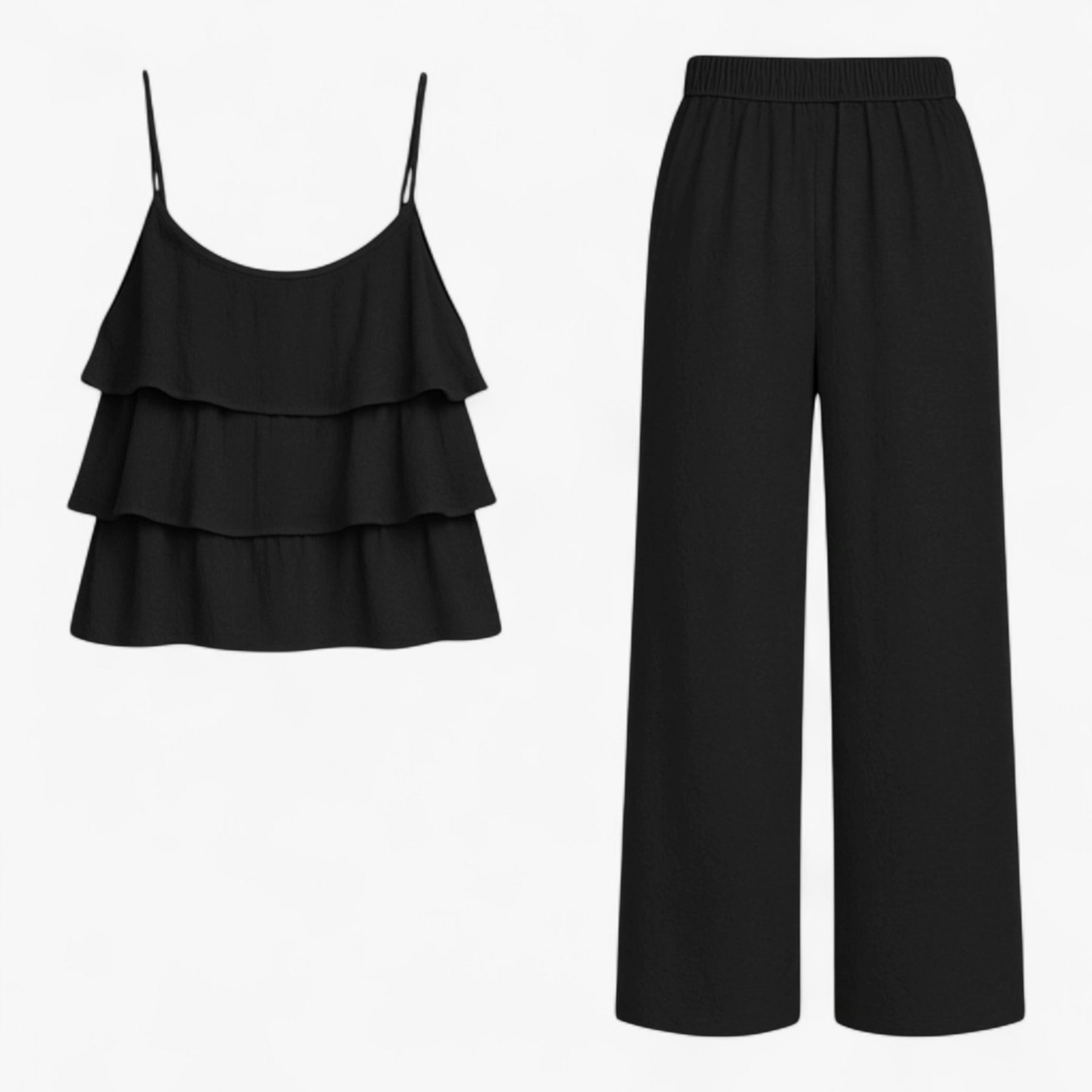 Women Set : Caterina | Elegante, gecoördineerde set voor dames in Zwart van Pantino