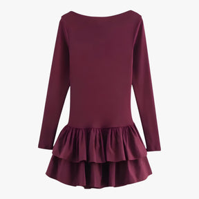 Dress : Celeste | Minijurk met lange mouwen - Trends en stijl in van Pantino