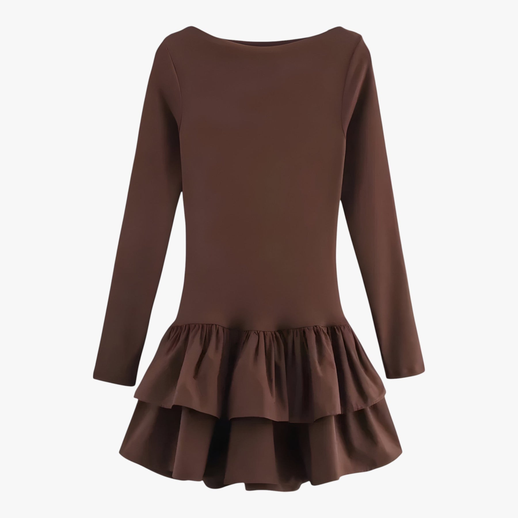 Dress : Celeste | Minijurk met lange mouwen - Trends en stijl in van Pantino