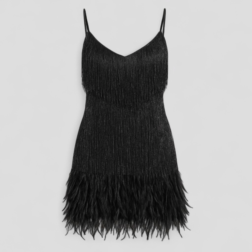 Elegante cocktailjurk voor dames, zwarte satijnen avondjurk, maten S-XL