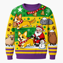 Sweaters: Truien : Foute Kersttrui Heren met Dierenontwerp in Ontwerp 5 van Pantino