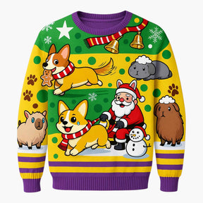 Sweaters: Truien : Foute Kersttrui Heren met Dierenontwerp in Ontwerp 5 van Pantino