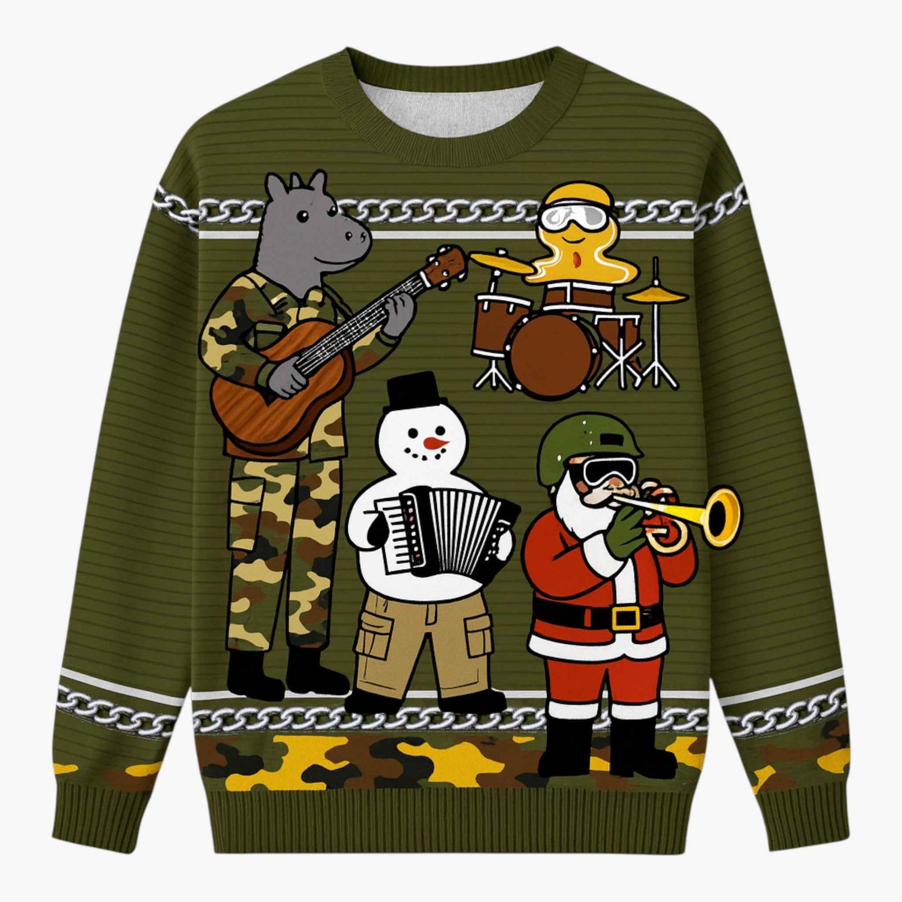 Sweaters: Truien : Foute Kersttrui Heren met Dierenontwerp in Ontwerp 6 van Pantino