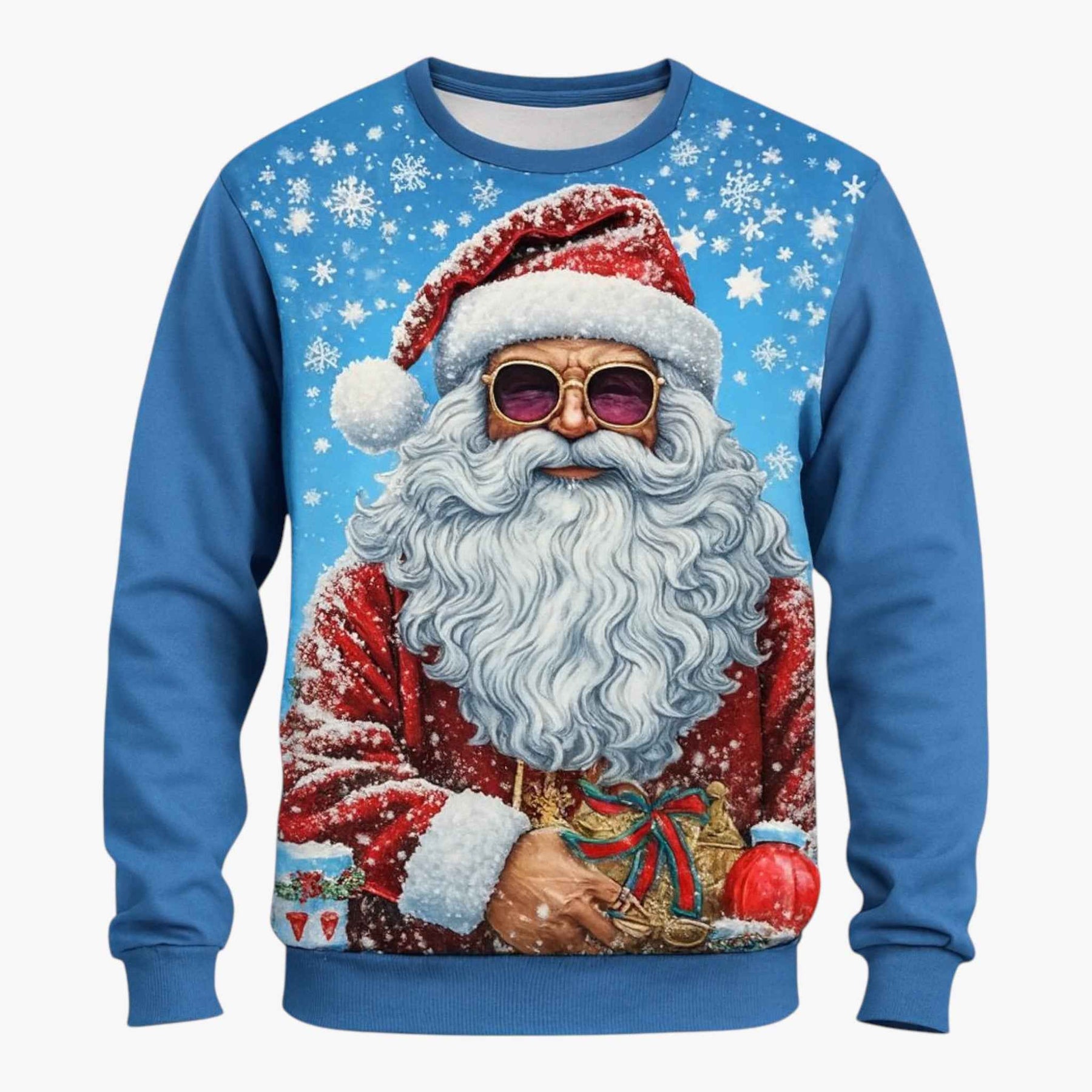 Sweaters: Truien : Heren Casual Kerstsweater met Muziekpatroon in van Pantino