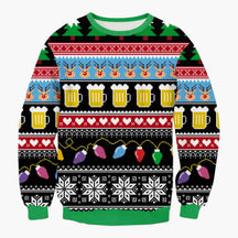 Sweaters : Heren Foute Kersttrui met Rendierprint in Trui 1 van Pantino