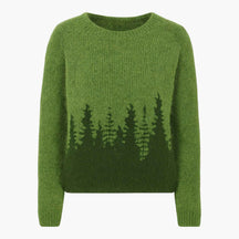 : Juilia - Esprit Vintage Retro Trui voor een unieke look in Groen Bomen van Pantino