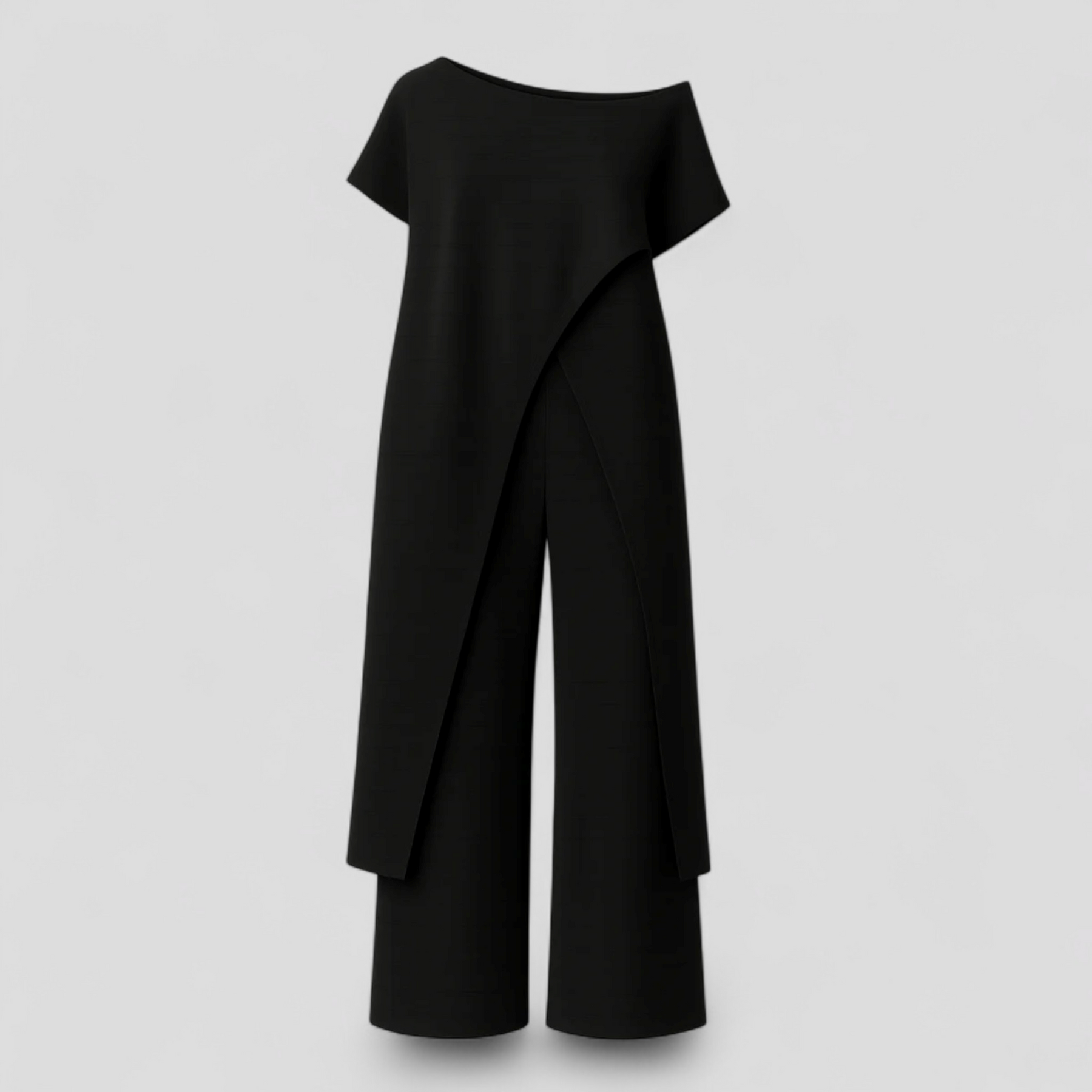 Completo Donna Elegante Top Crop e Pantaloni Vita Alta - Tuta Estiva Casual