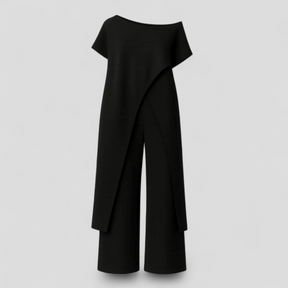 Completo Donna Elegante Top Crop e Pantaloni Vita Alta - Tuta Estiva Casual