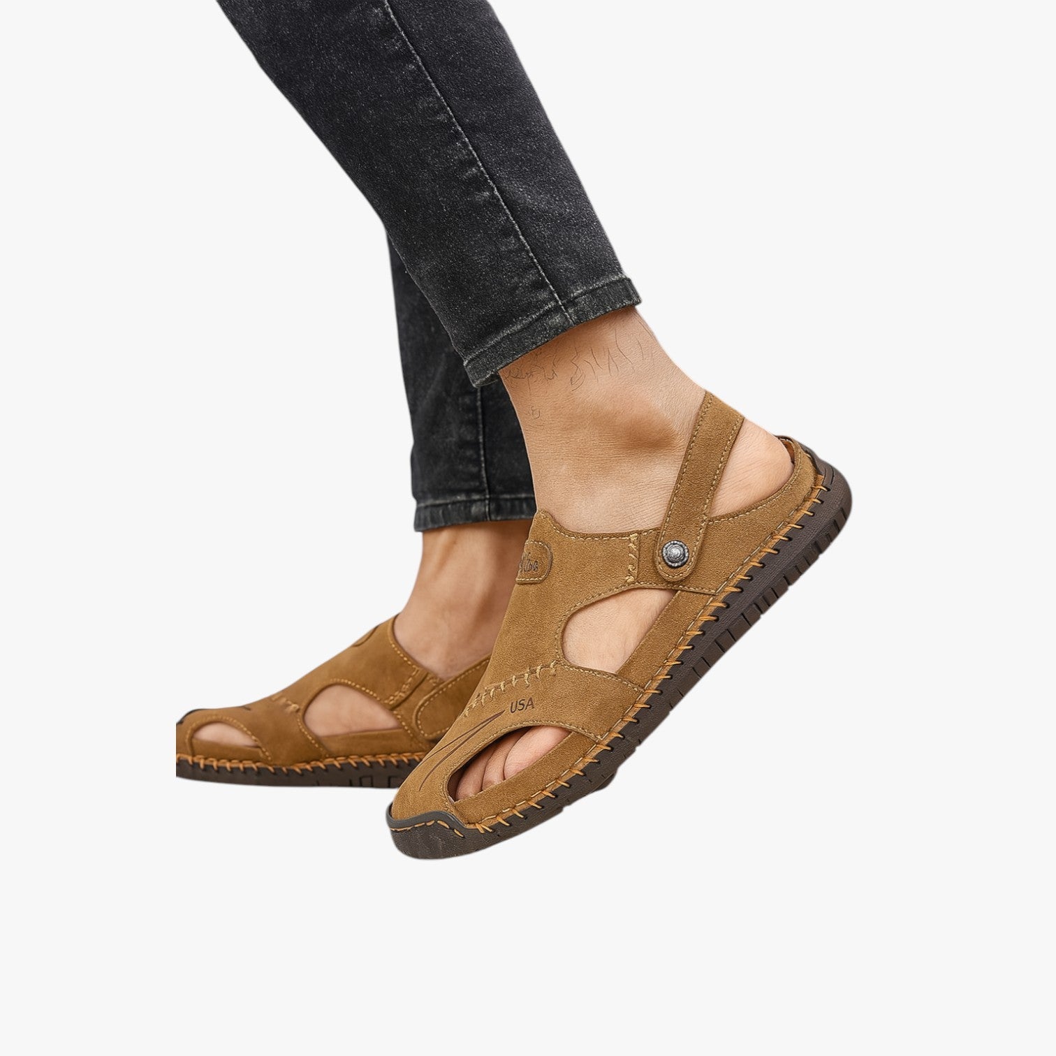 Zomersandalen voor heren - Ademend leer en antislipzool voor een vleugje stijl