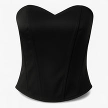 men's fashion : Violette - Satijnen Korset in Zwart van Pantino