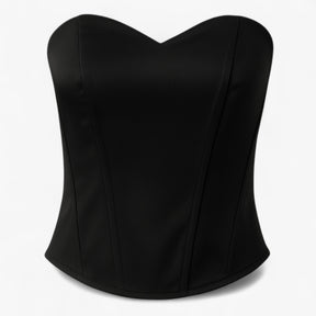 men's fashion : Violette - Satijnen Korset in Zwart van Pantino