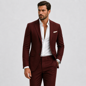 Elegant Zomers Slim Fit Herenpak van Linnen - Perfect voor Ceremonies en Evenementen