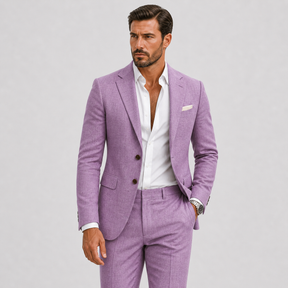 Elegant Zomers Slim Fit Herenpak van Linnen - Perfect voor Ceremonies en Evenementen