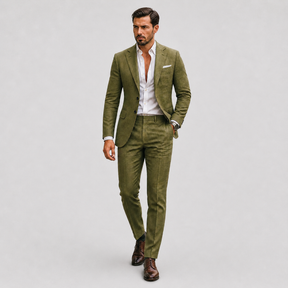 Elegant Zomers Slim Fit Herenpak van Linnen - Perfect voor Ceremonies en Evenementen