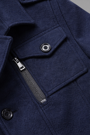 Winter Coat : Winterjas Heren Marineblauw in van Pantino