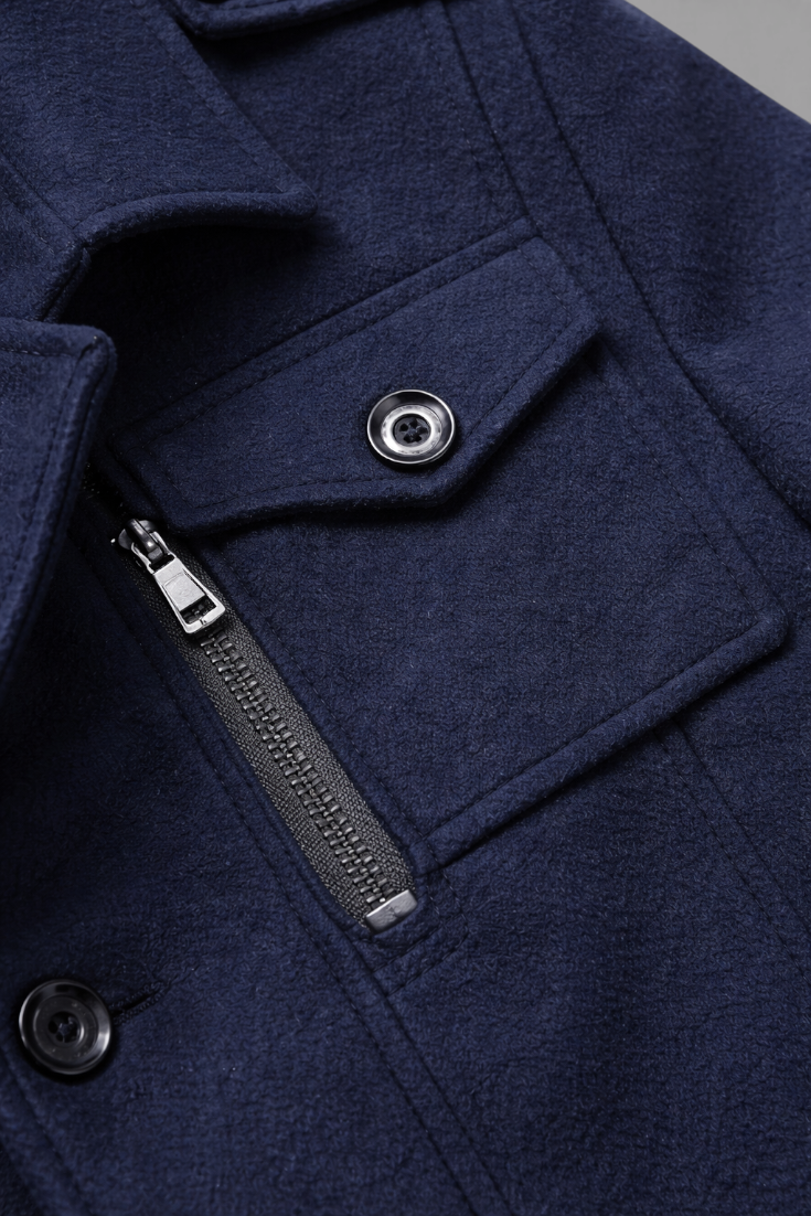 Winter Coat : Winterjas Heren Marineblauw in van Pantino