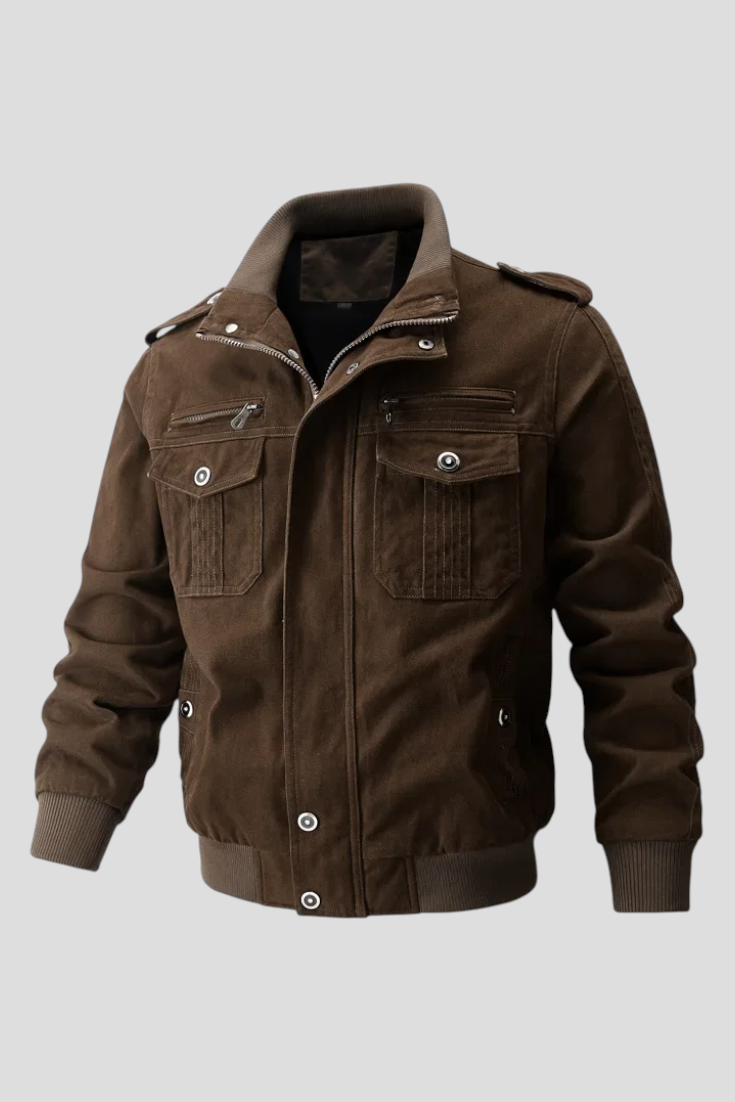 Fleece Jacket : Heren Fleecejack met Windbescherming - Zwart in Chocolade van Pantinoshop