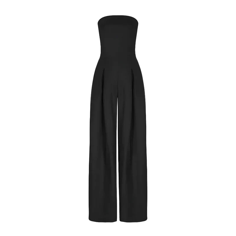 Ærmeløs dameheldragt i polyester, elegant og behagelig