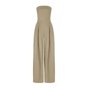 Ærmeløs dameheldragt i polyester, elegant og behagelig